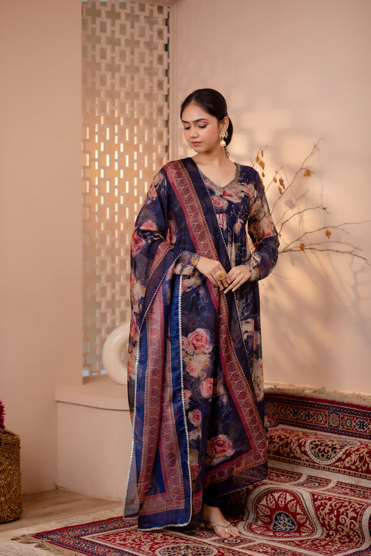 Alia Cut Kurti Pant and Dupatta