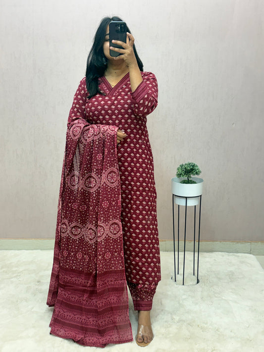 Cotton Straight Suit set