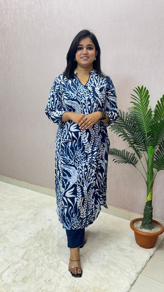 Cotton Printed Kurti Pant Set