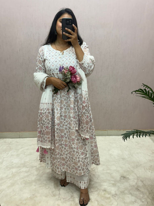 Cotton A-line Suit Set