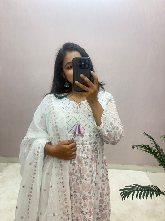 Cotton A-line Suit Set