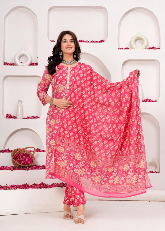 Cotton Straight Suit Set