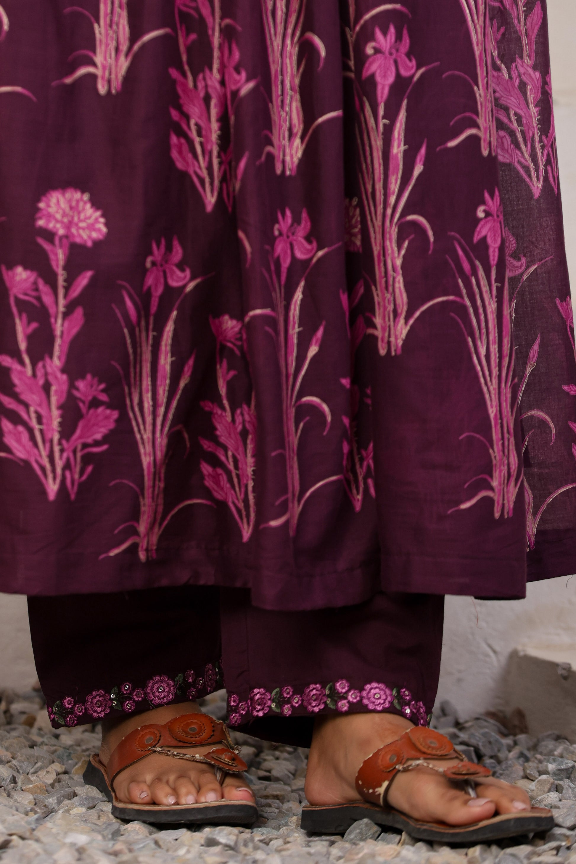 Mulmul Cotton Kurti Pant Dupatta Set