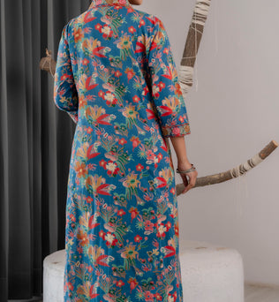 Cotton Anarkli Kurti With Pant And Dupatta