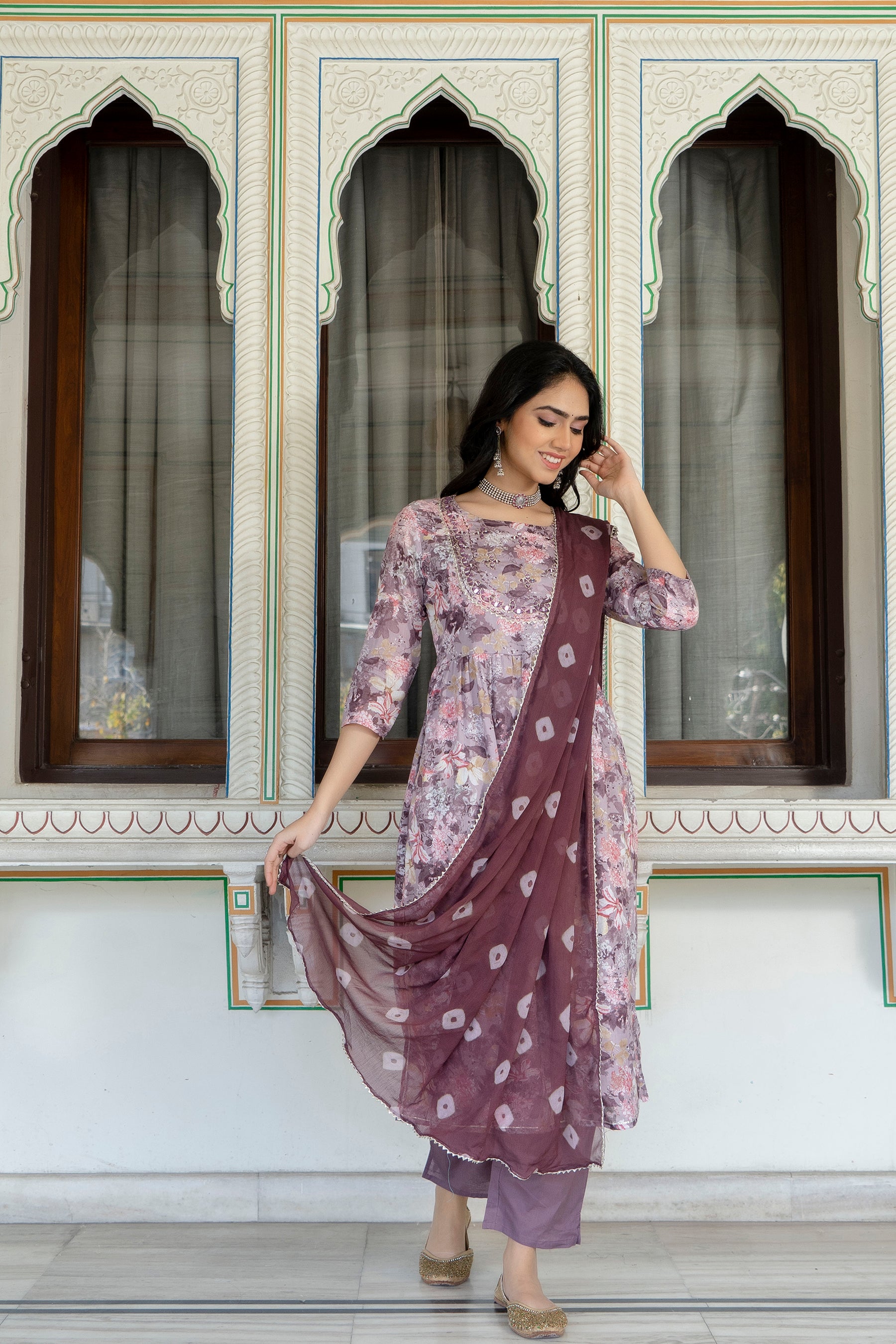 Nayra Cut Kurti With Pant and Dupatta