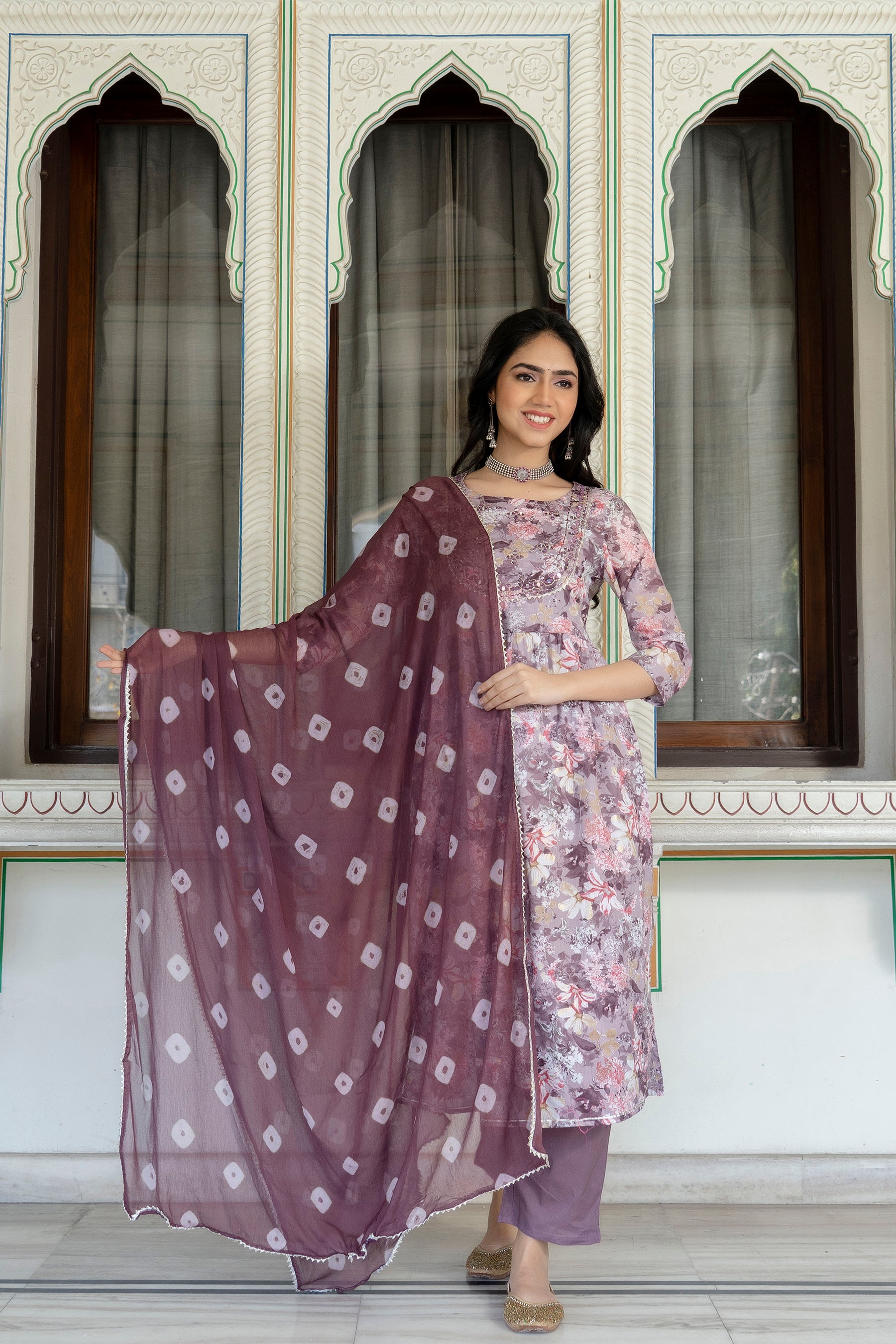 Nayra Cut Kurti With Pant and Dupatta