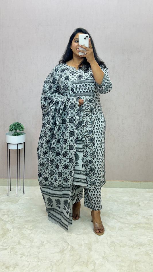 Cotton Printed Kurti Set