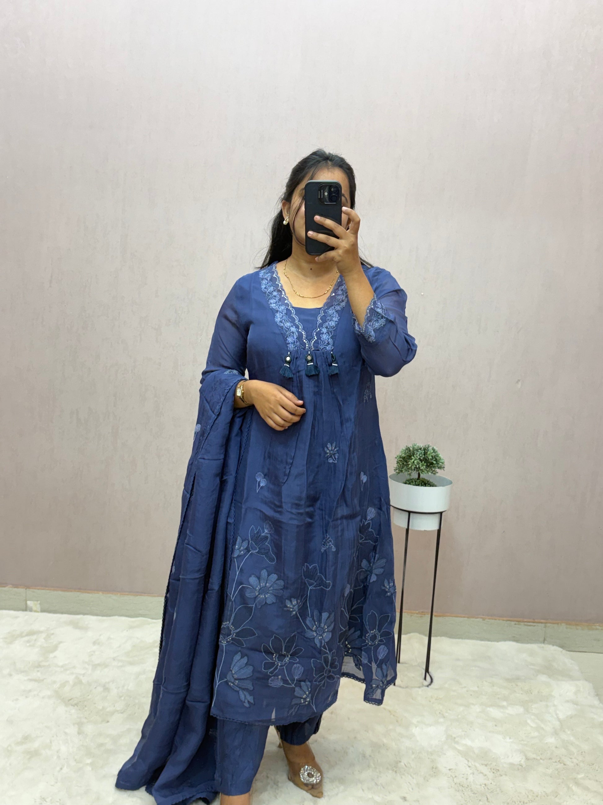 Organza A-line Suit Set