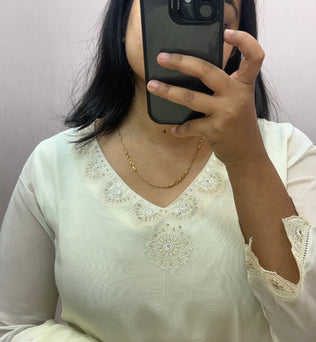 Organza Straight Suit Set