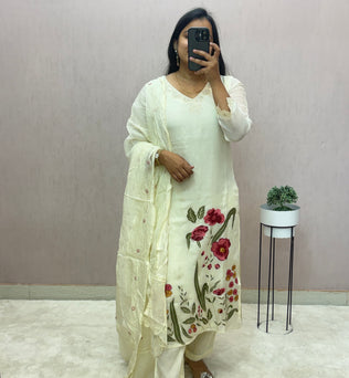 Organza Straight Suit Set