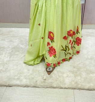 Mul Cotton Anarkali Suit Set
