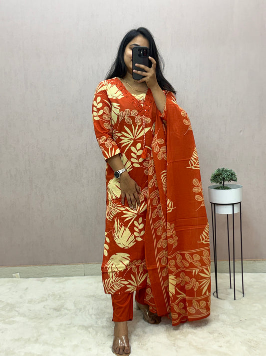 Cotton Straight Suit Set