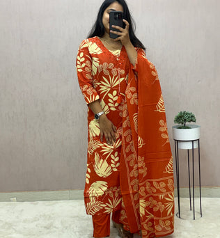 Cotton Straight Suit Set