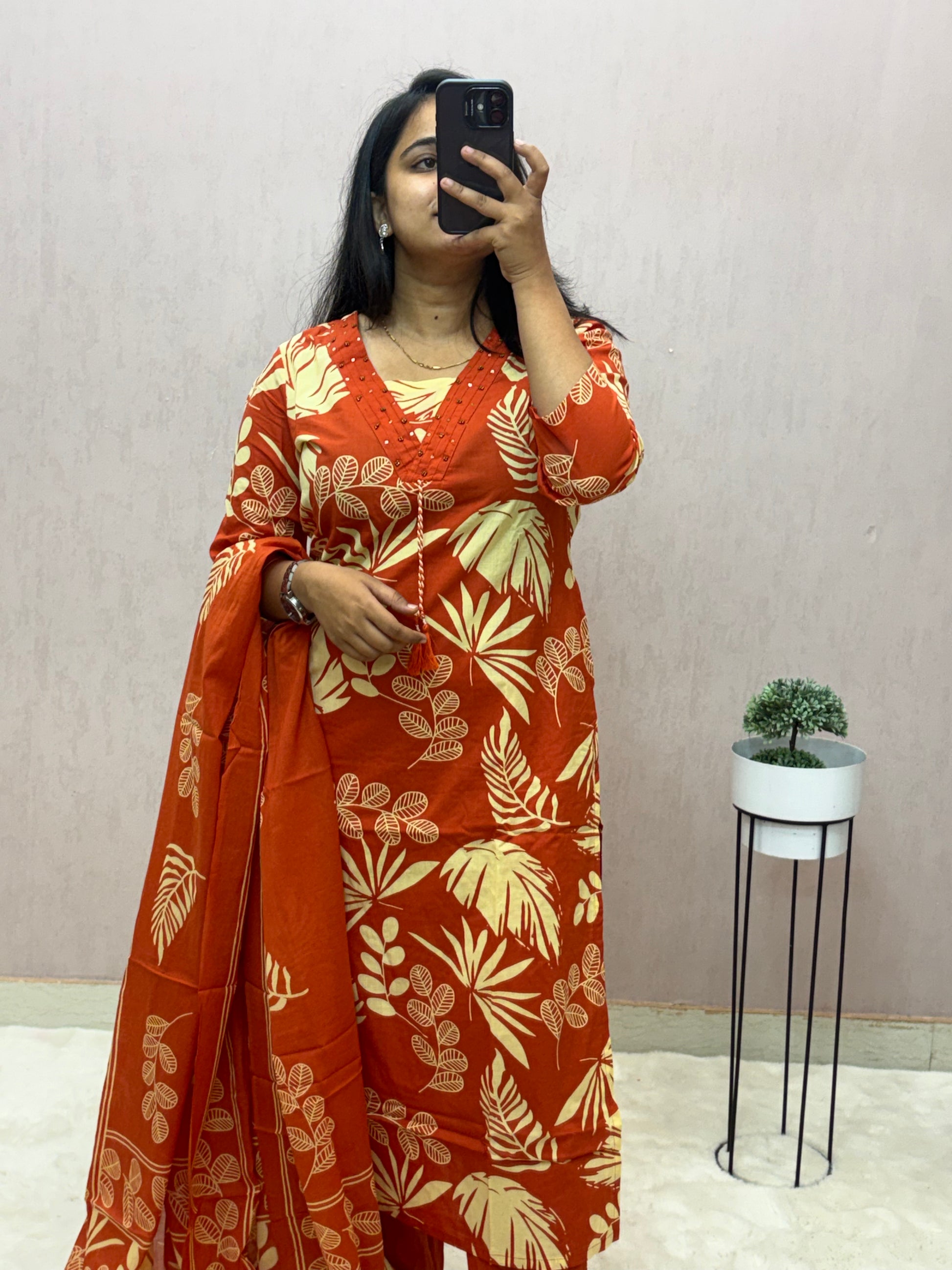 Cotton Straight Suit Set