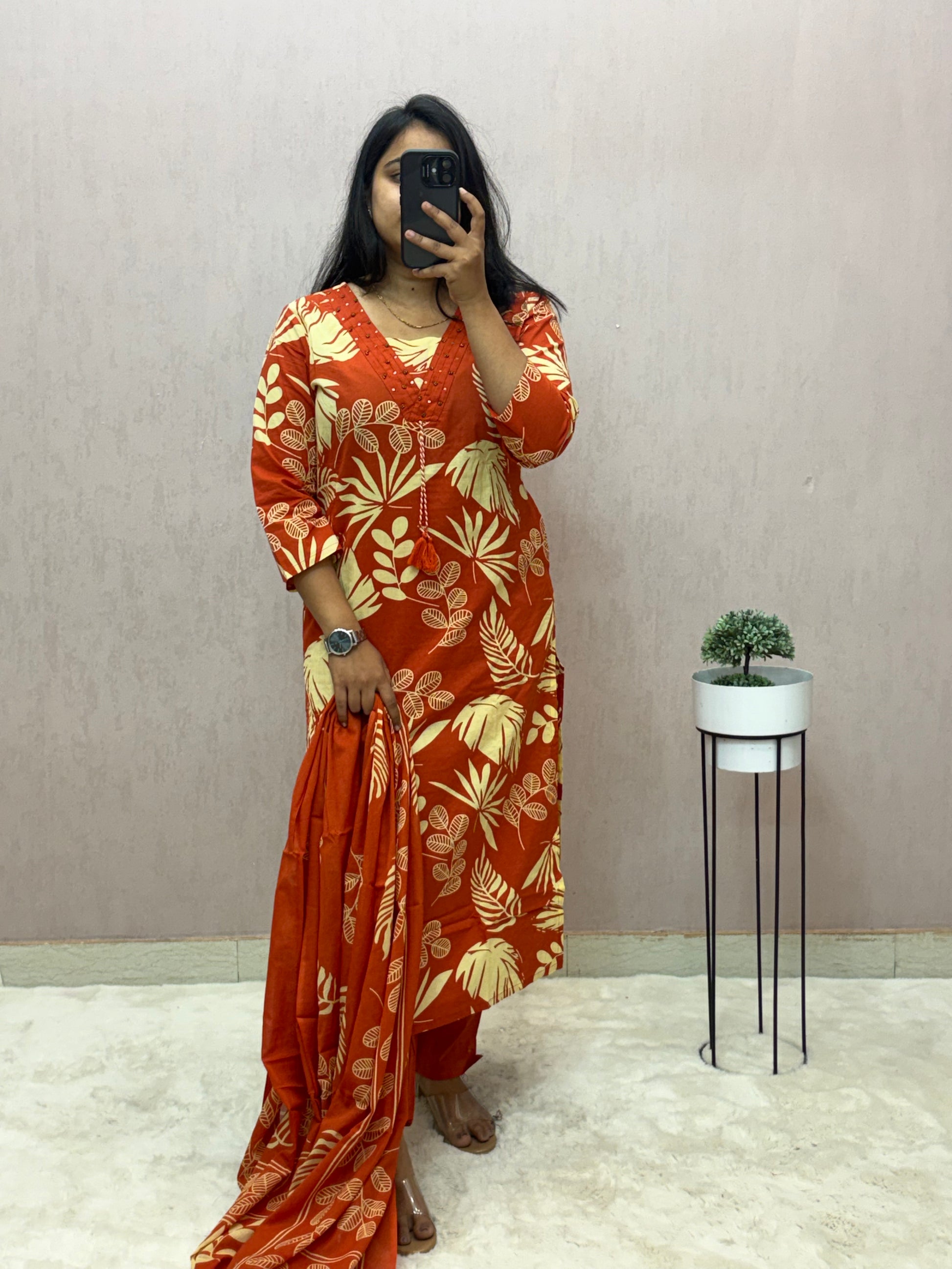 Cotton Straight Suit Set