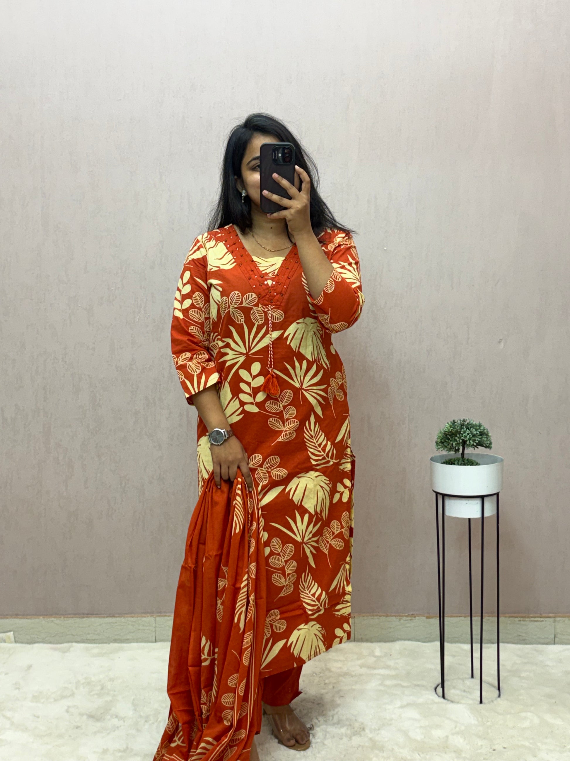 Cotton Straight Suit Set