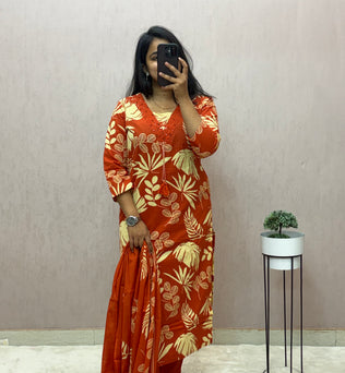 Cotton Straight Suit Set