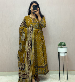 Cotton Anarkali Suit Set