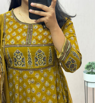 Cotton Anarkali Suit Set