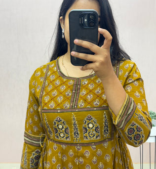 Cotton Anarkali Suit Set