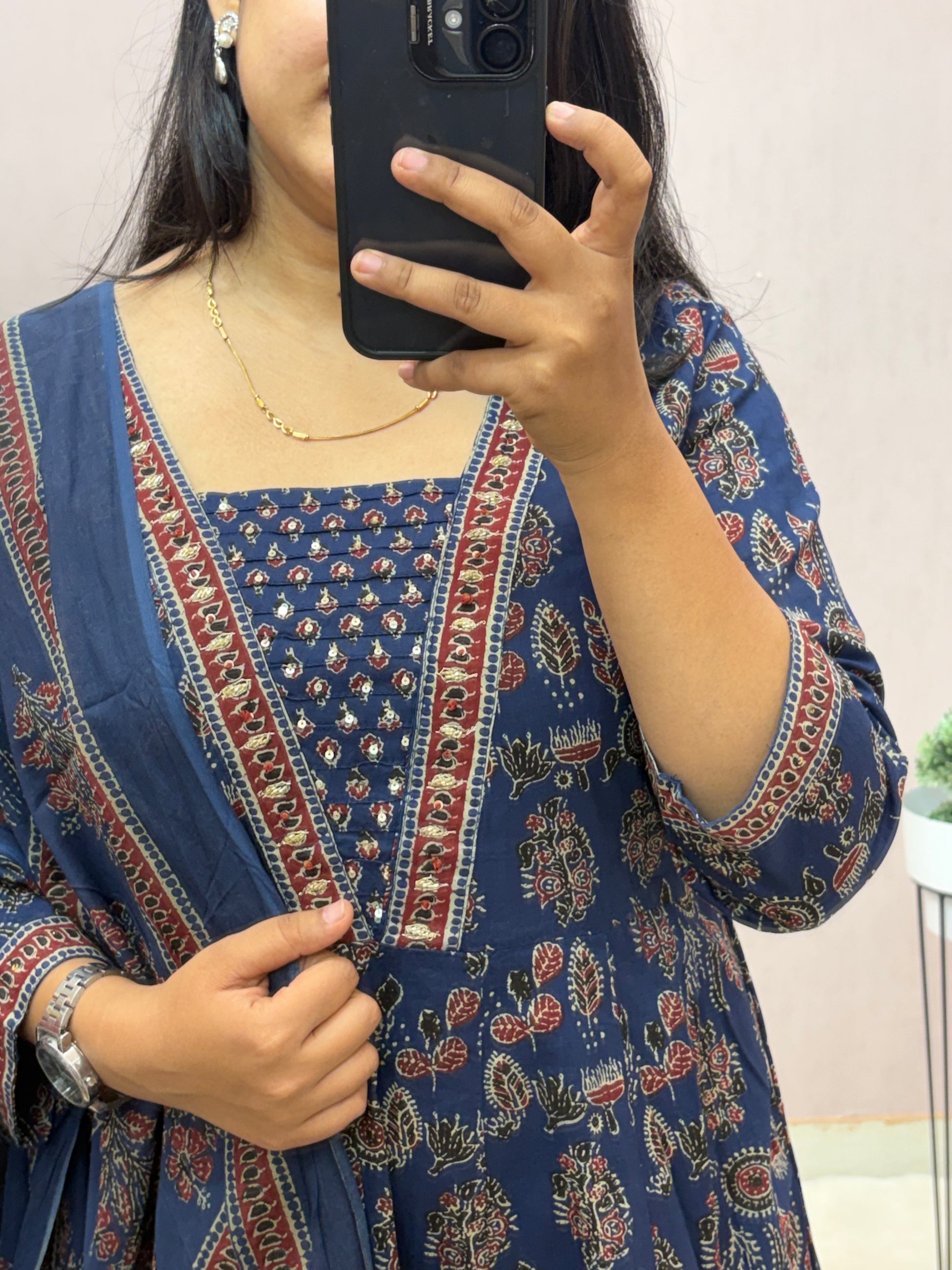 Cotton Anarkali Suit Set