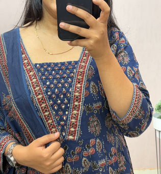 Cotton Anarkali Suit Set