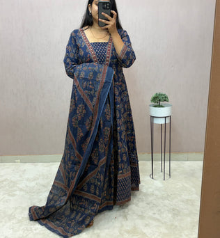 Cotton Anarkali Suit Set