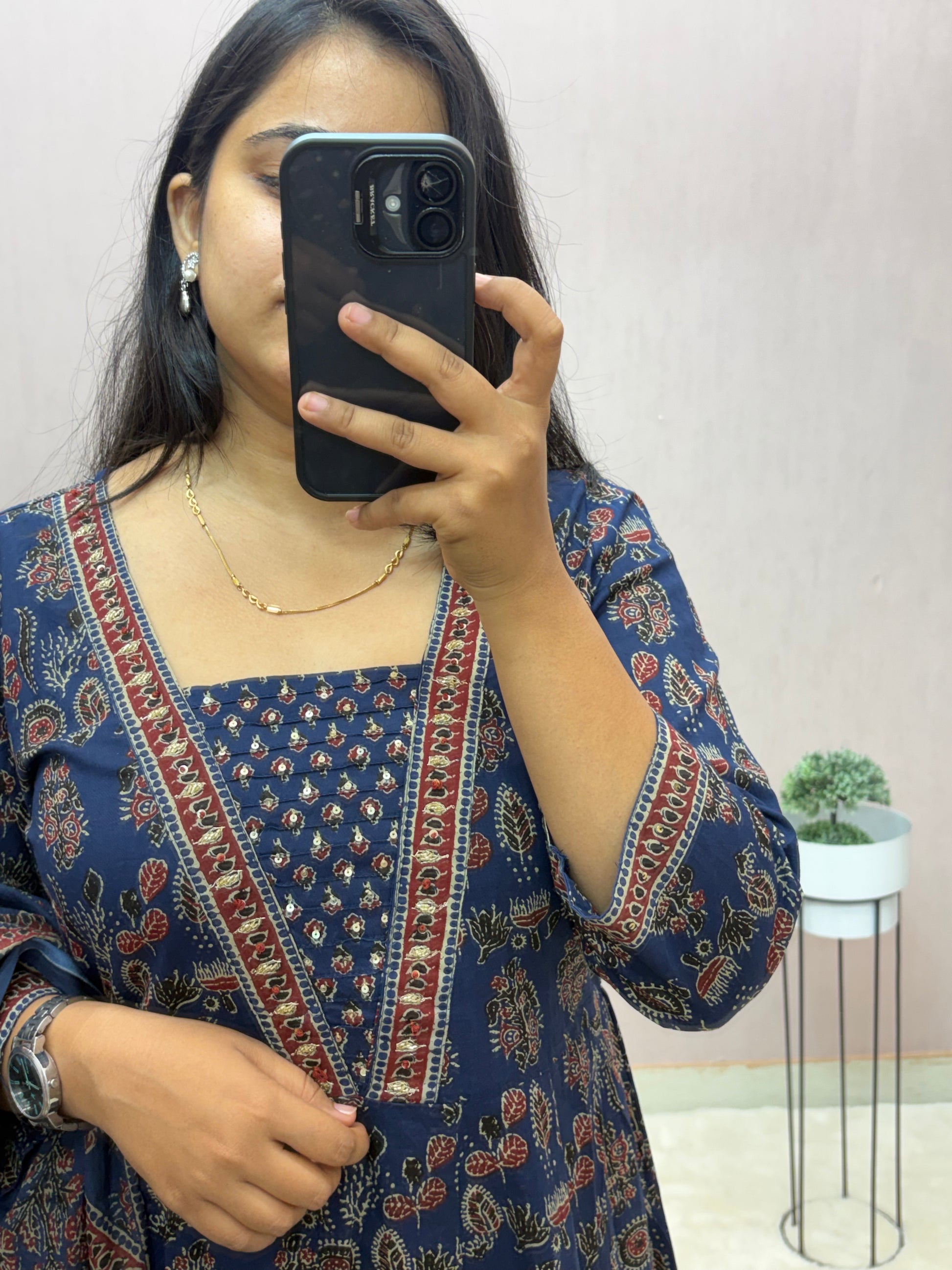 Cotton Anarkali Suit Set