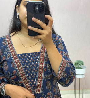 Cotton Anarkali Suit Set