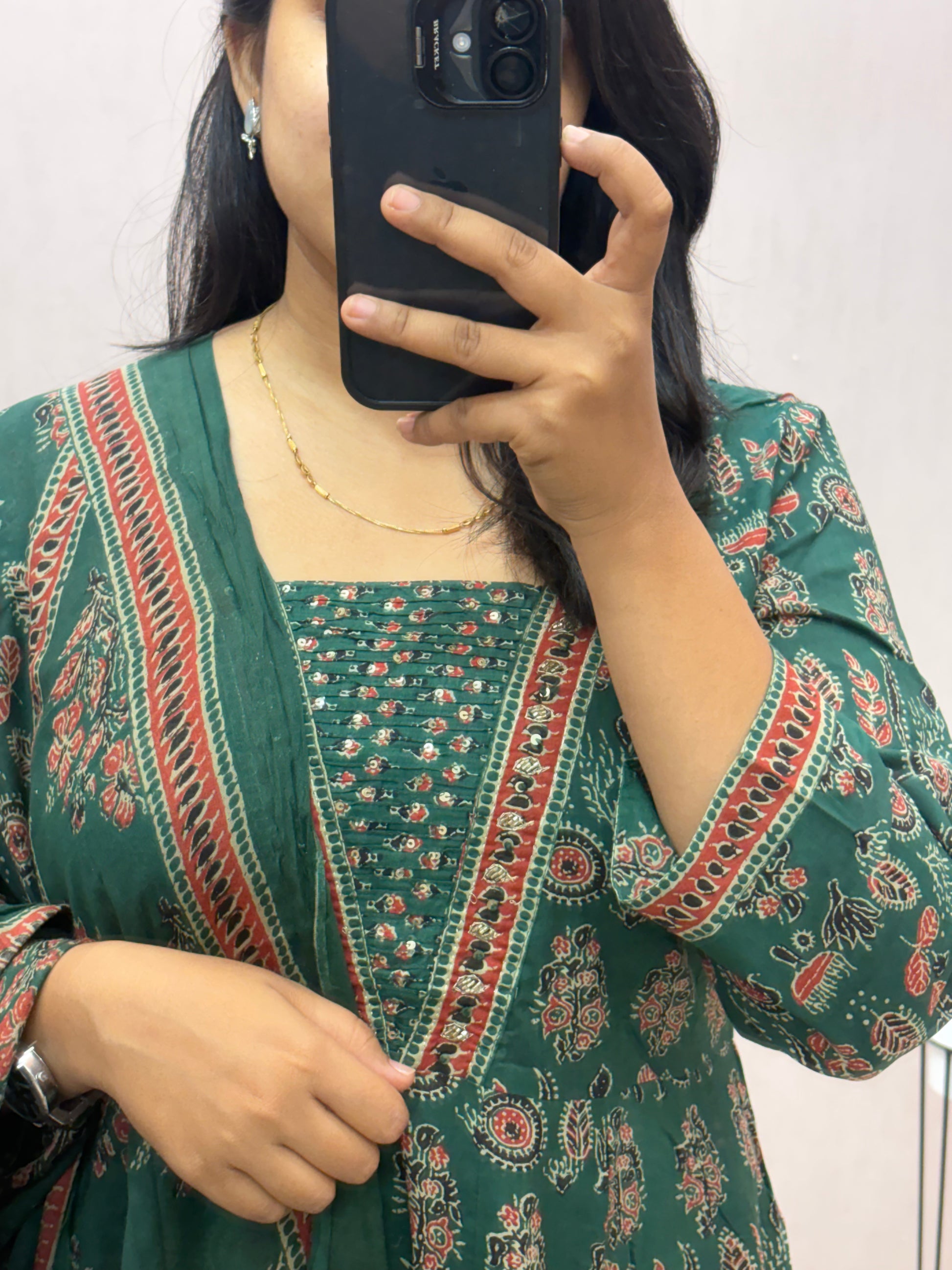 Cotton Anarkali Suit Set