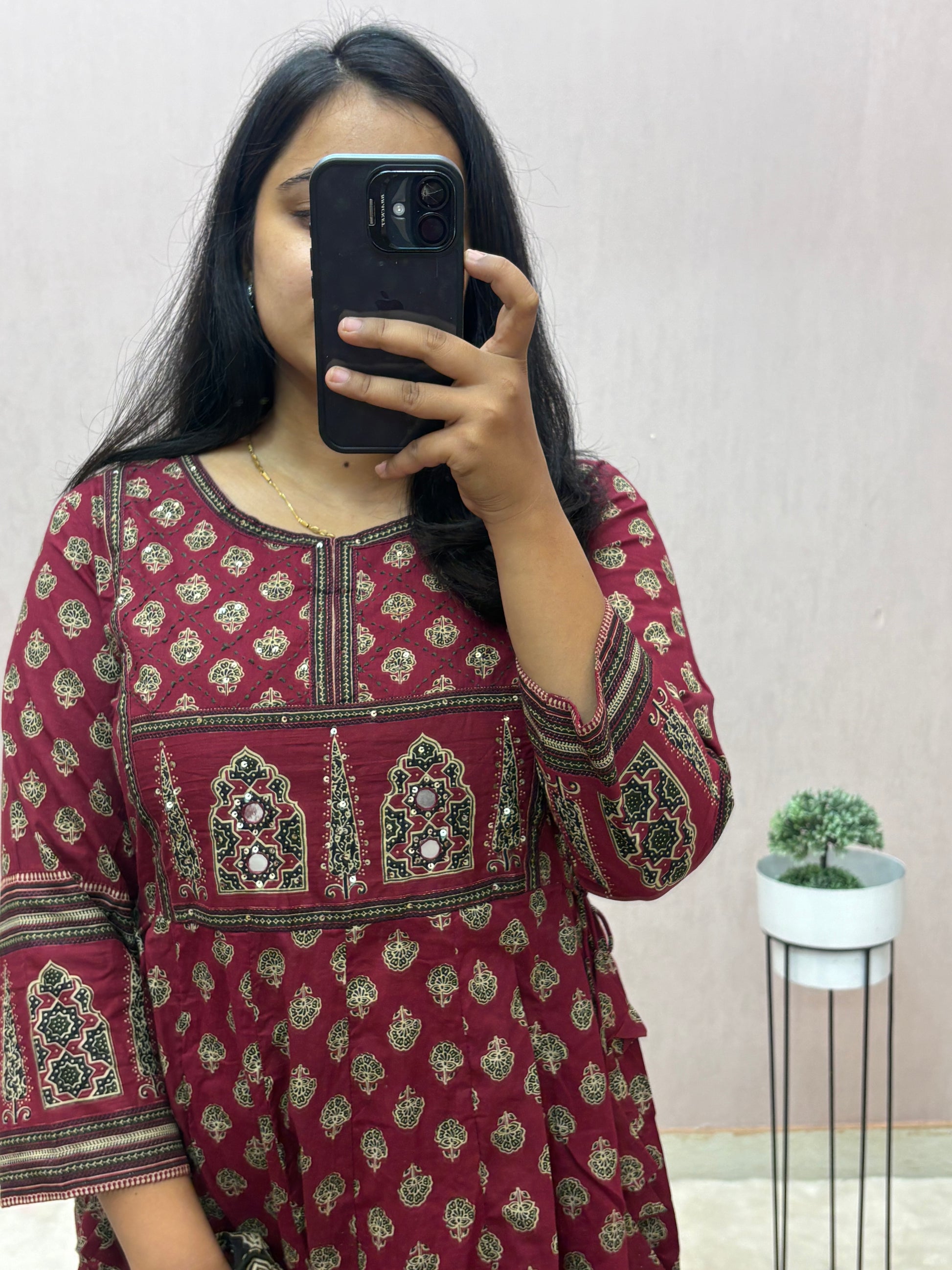 Cotton Anarkali Suit Set