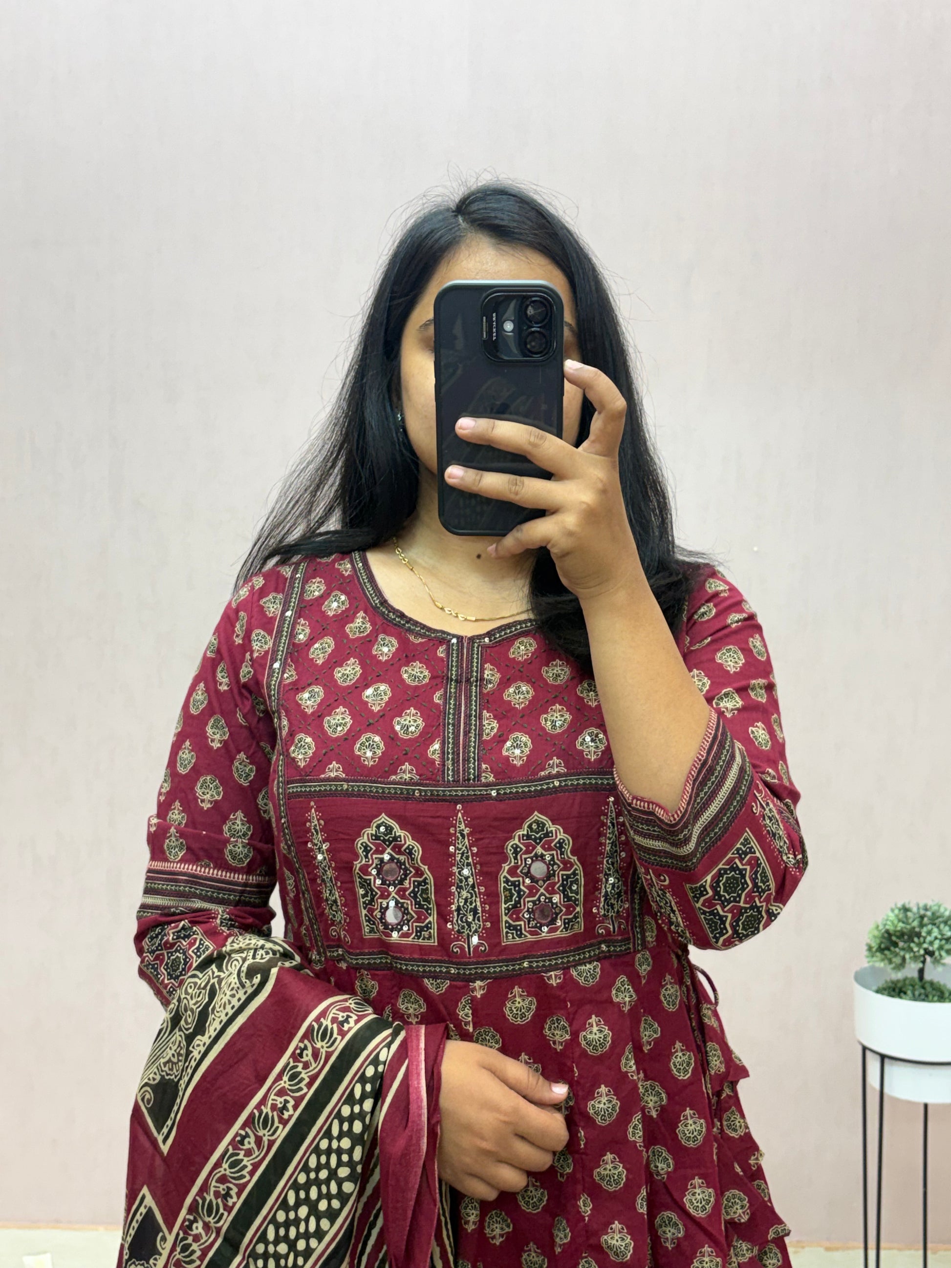 Cotton Anarkali Suit Set