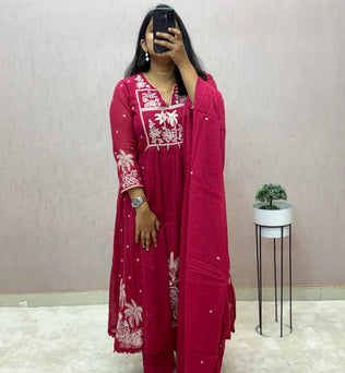 Mul Cotton A-line Suit Set