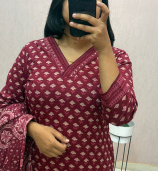 Cotton Straight Suit set