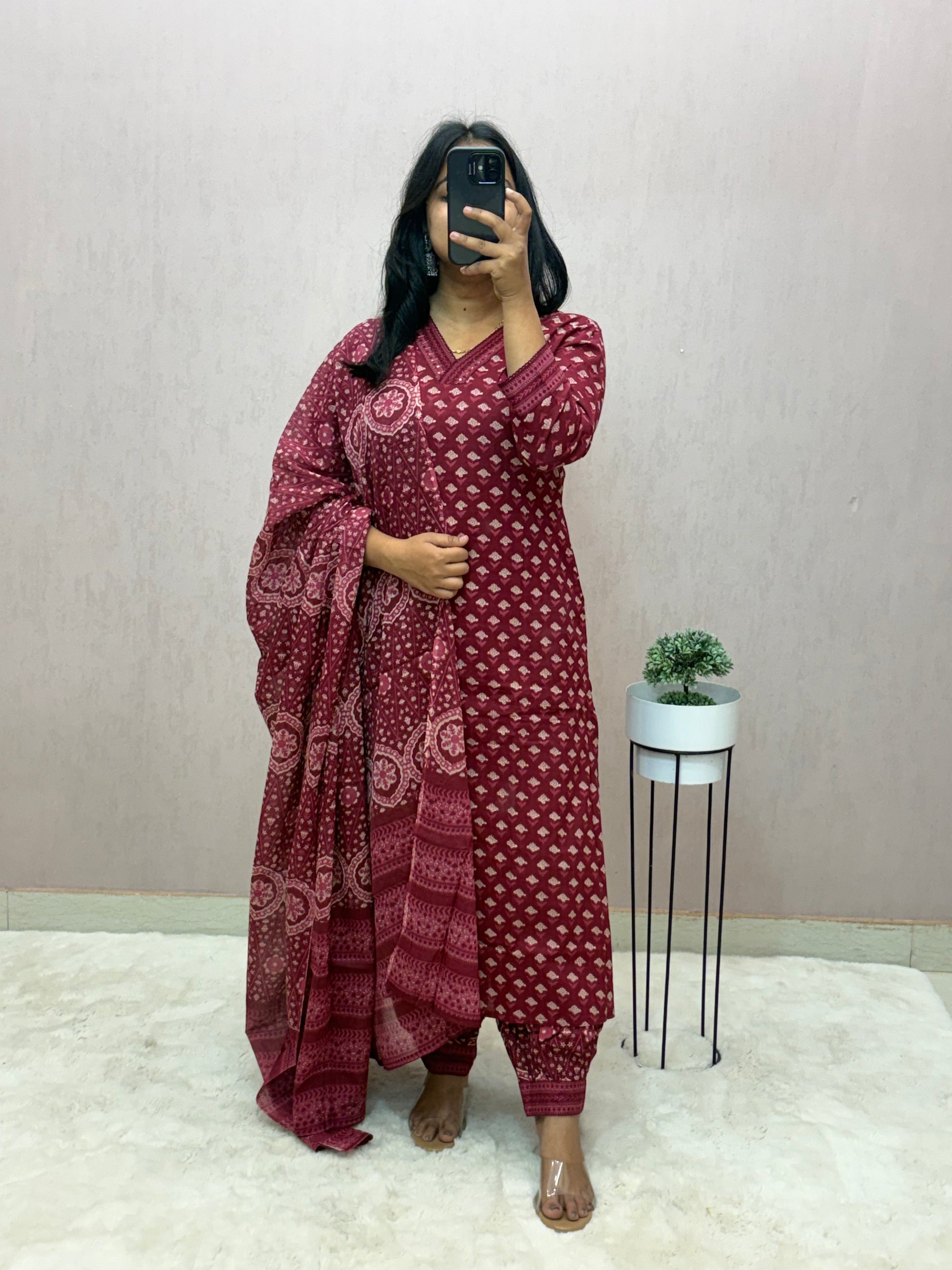 Cotton Straight Suit set