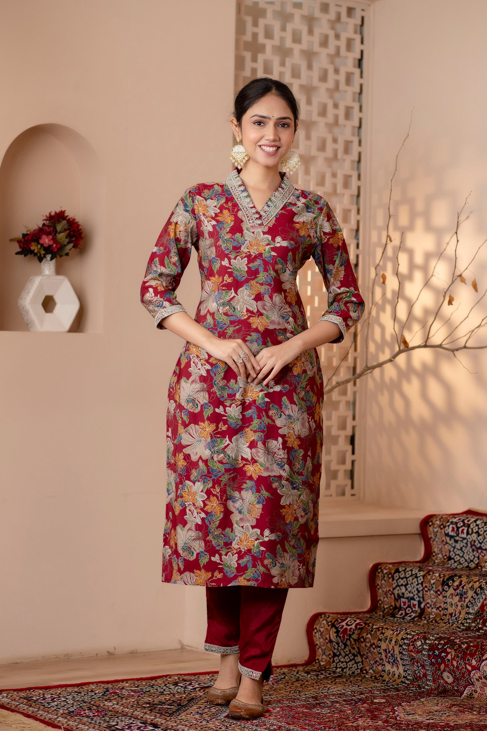 Modal Straight Kurti With Pant and Dupatta