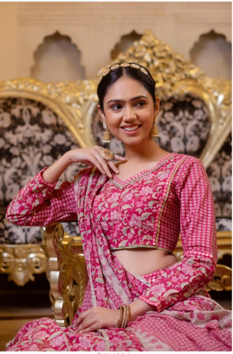 Cotton Printed Chaniya Choli – Albelee - Main Image