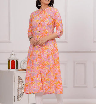 Cotton Printed A-line Kurti