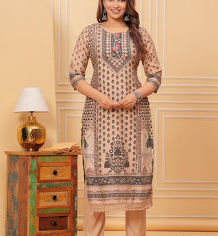 Modal Printed Straight Suit Set