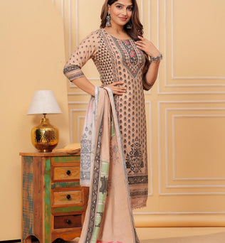 Modal Printed Straight Suit Set