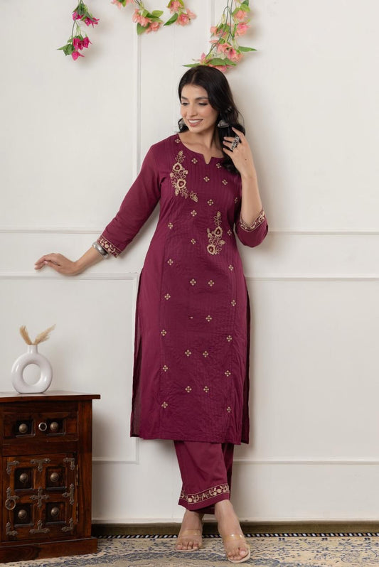 Cotton Solid Co-ord Set
