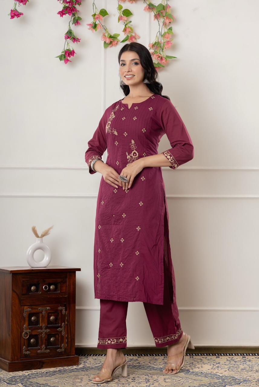 Cotton Solid Co-ord Set