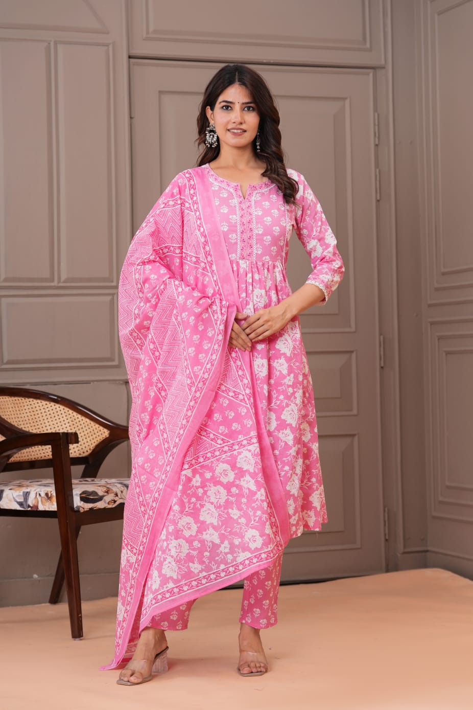 Cotton A-line Suit Set