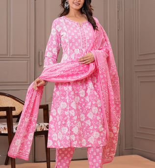 Cotton A-line Suit Set