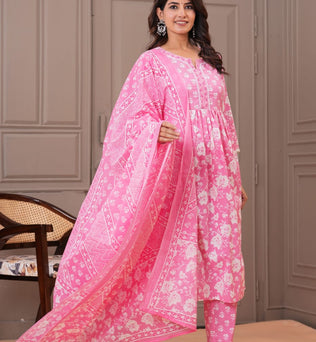 Cotton A-line Suit Set