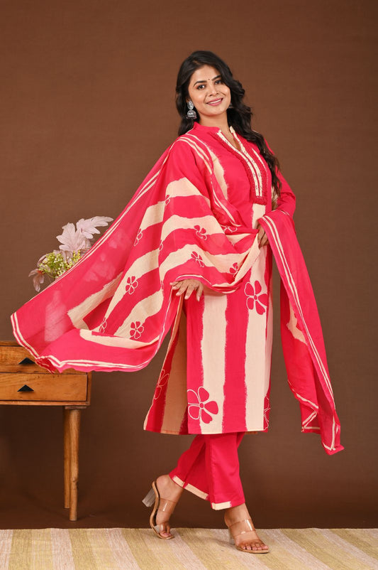 Cotton Straight Suit Set
