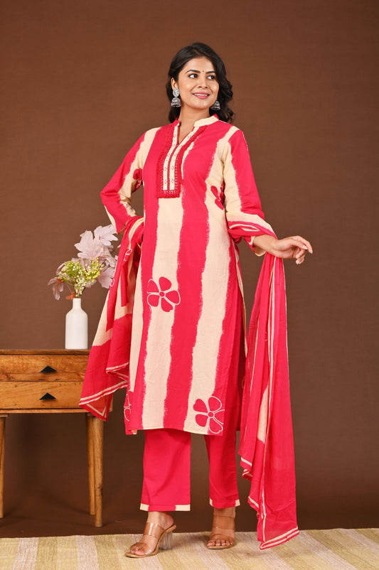 Cotton Straight Suit Set