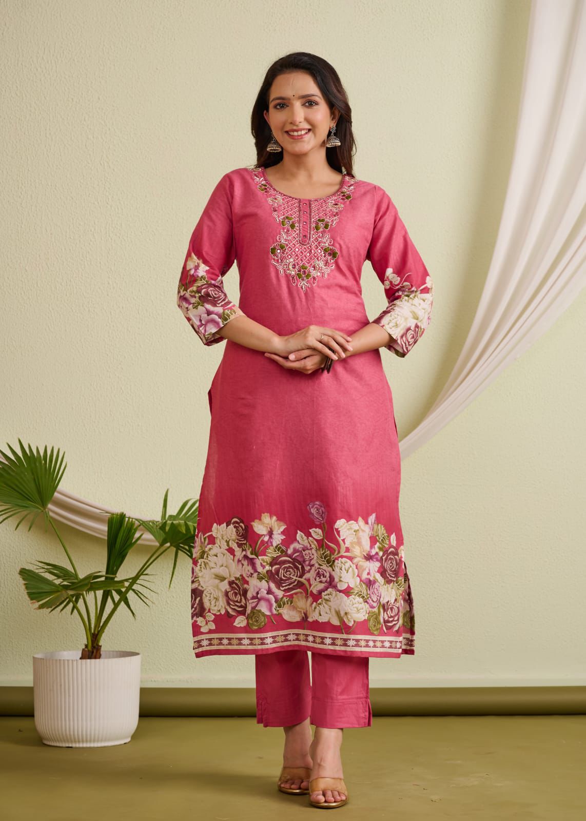 Cotton Straight Suit Set