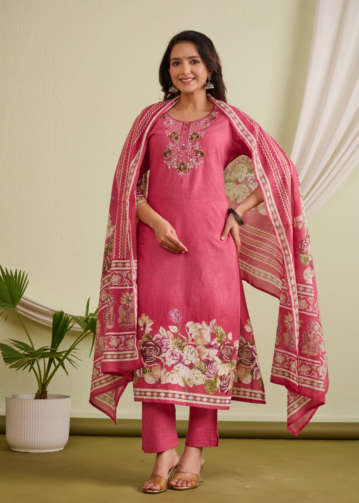 Cotton Straight Suit Set