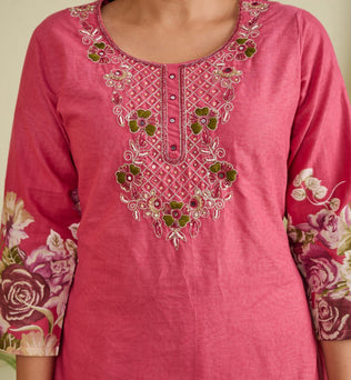 Cotton Straight Suit Set